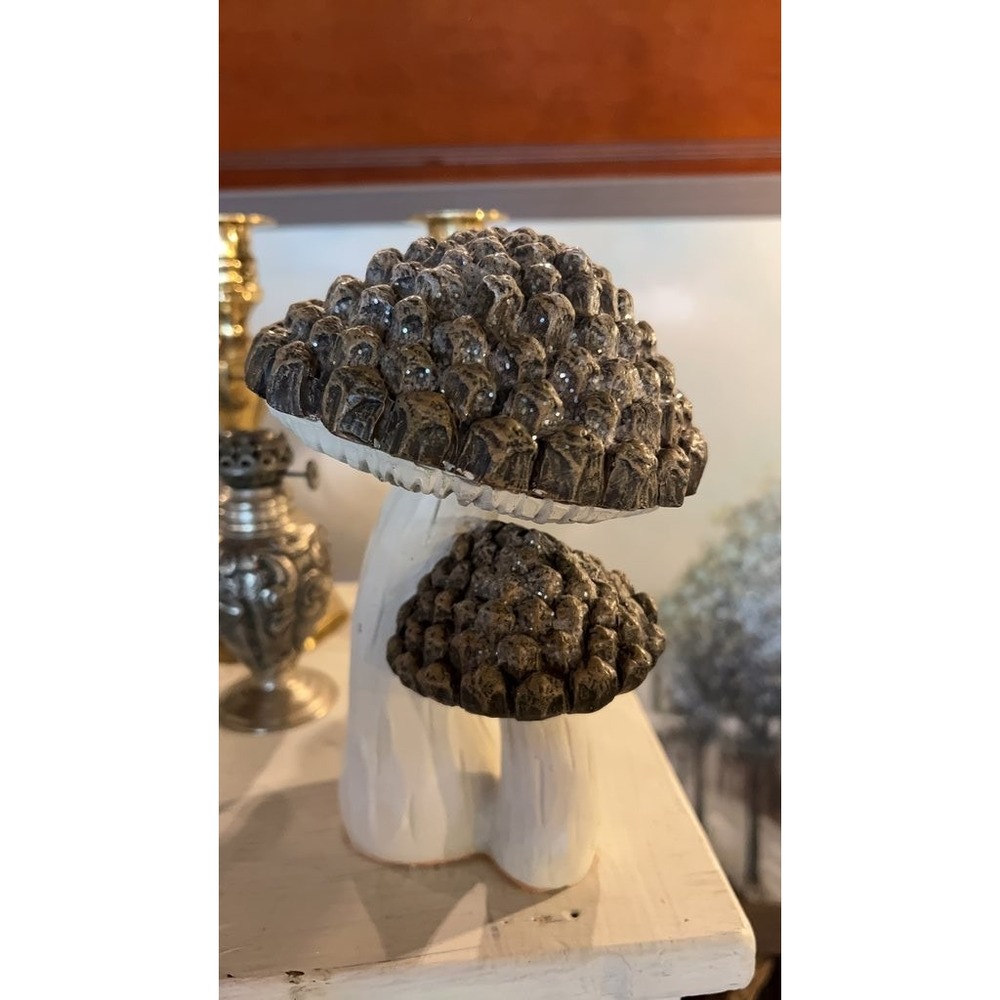 Vintage Ceramic Mushroom Figurine